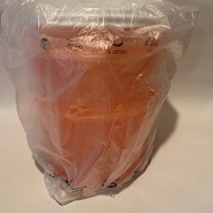 Orange Tupperware 264 Round Container W/white Lid